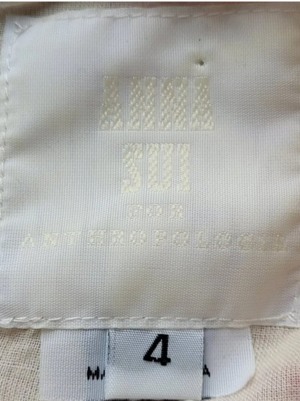 Rare Vintage Y2K Ana Sui for Anthropologie Cotton and Silk Tank Top Size 4 - Picture 5 of 9